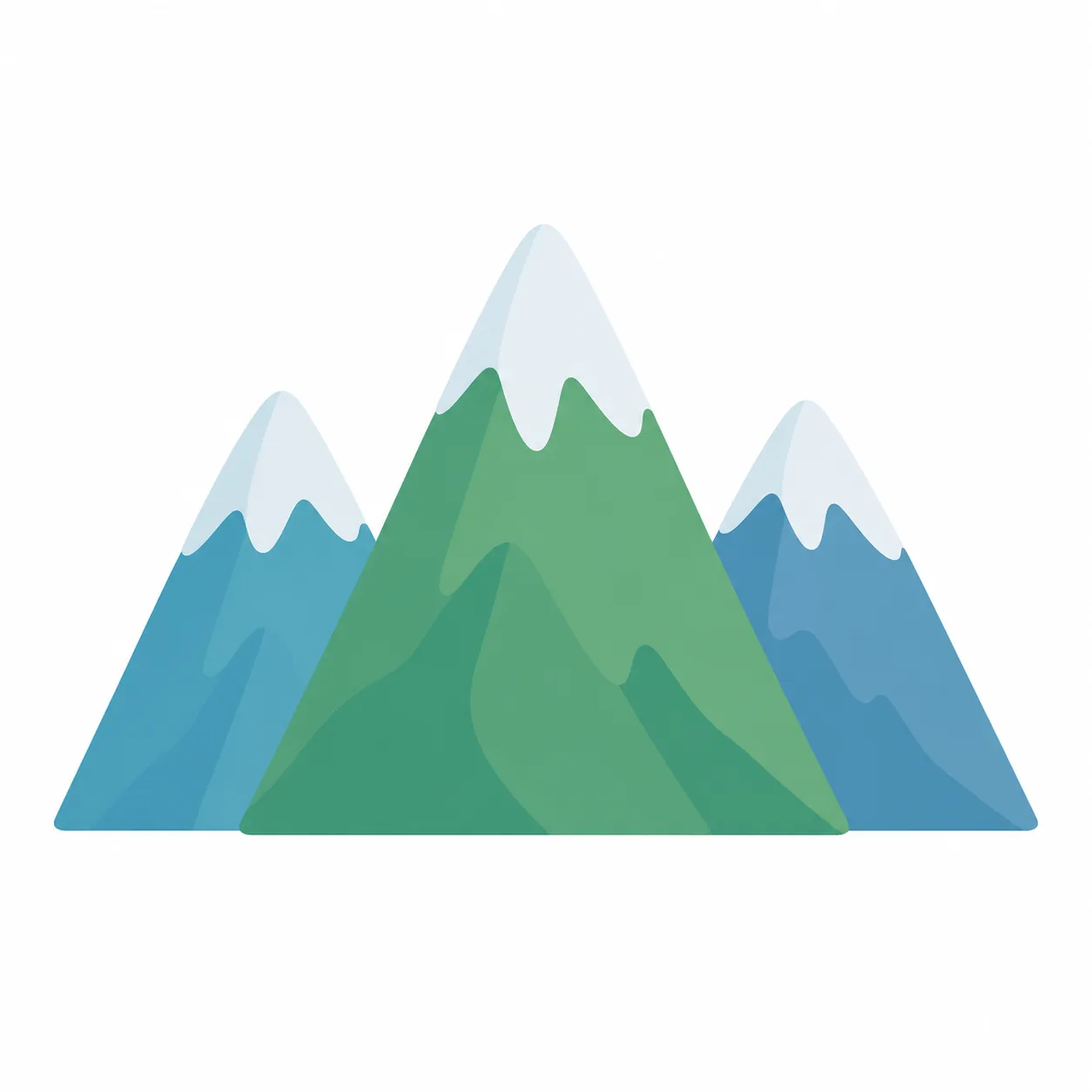山 shān: 三座山峰