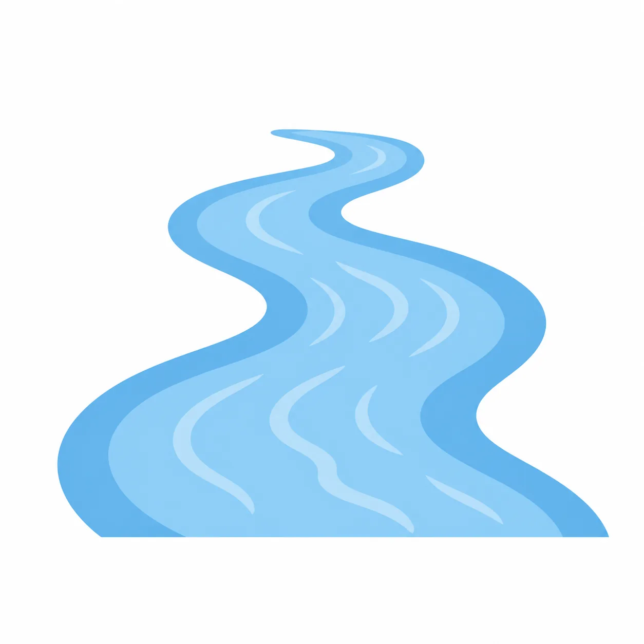 水 shuǐ: 流动的河流